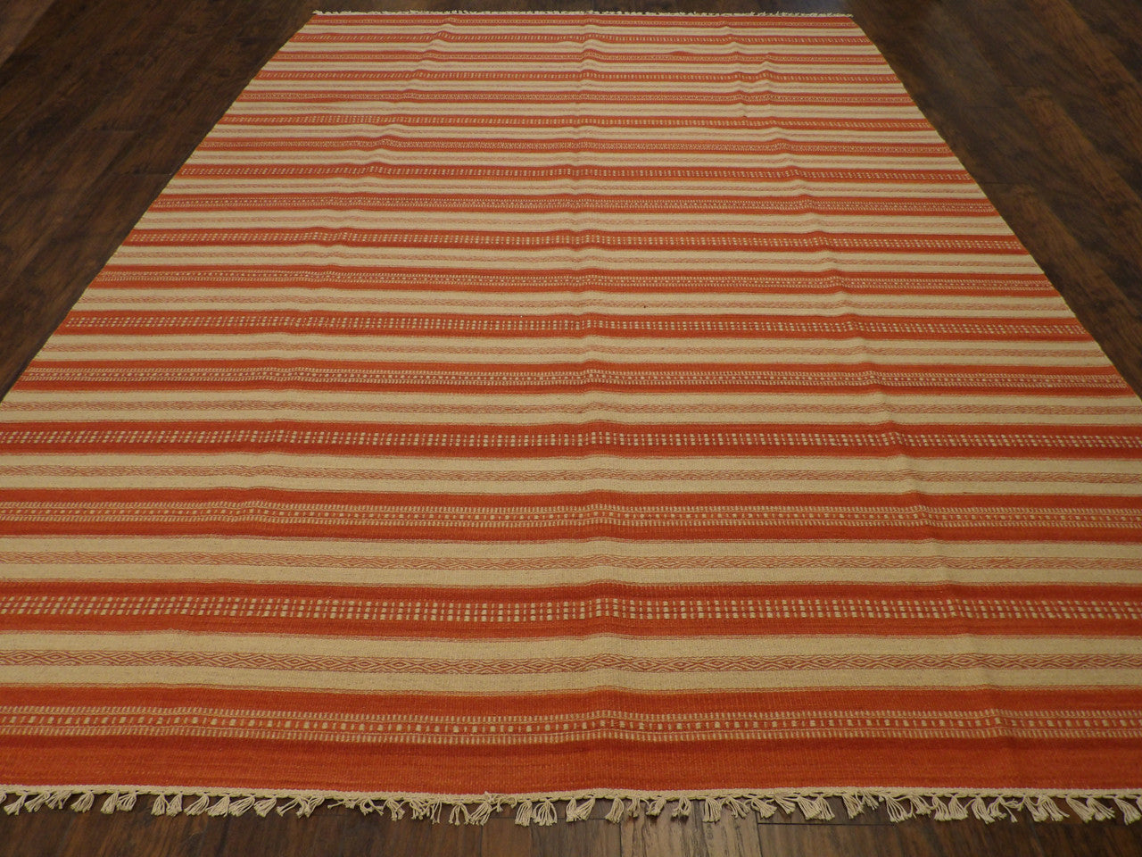 Close-up of flat-weave wool texture