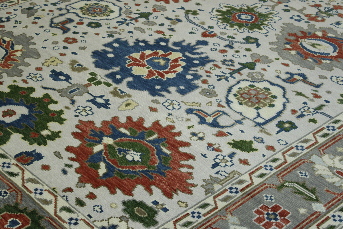 Back of Oushak Ziegler hand-knotted rug
