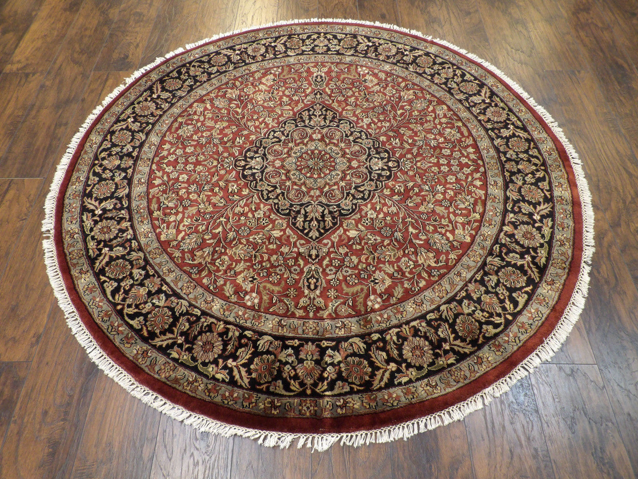 Fine Persian Tabriz rug corner detail