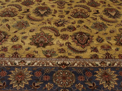 Fine Kashan Tie Dye rug border detail