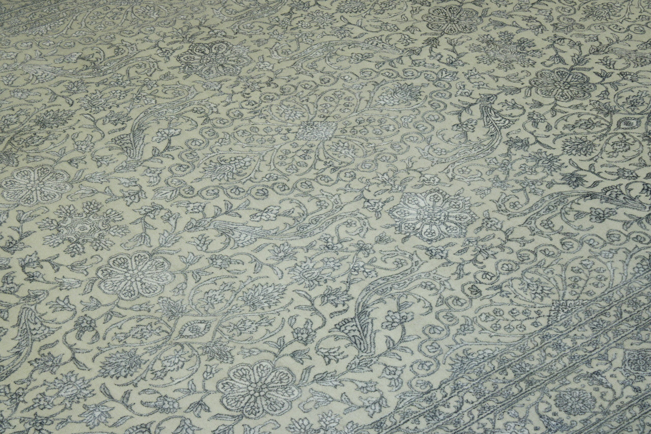 Back of Transitional Fine Haji Jalili hand-knotted rug
