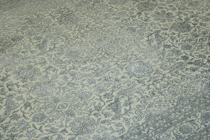 Back of Transitional Fine Haji Jalili hand-knotted rug