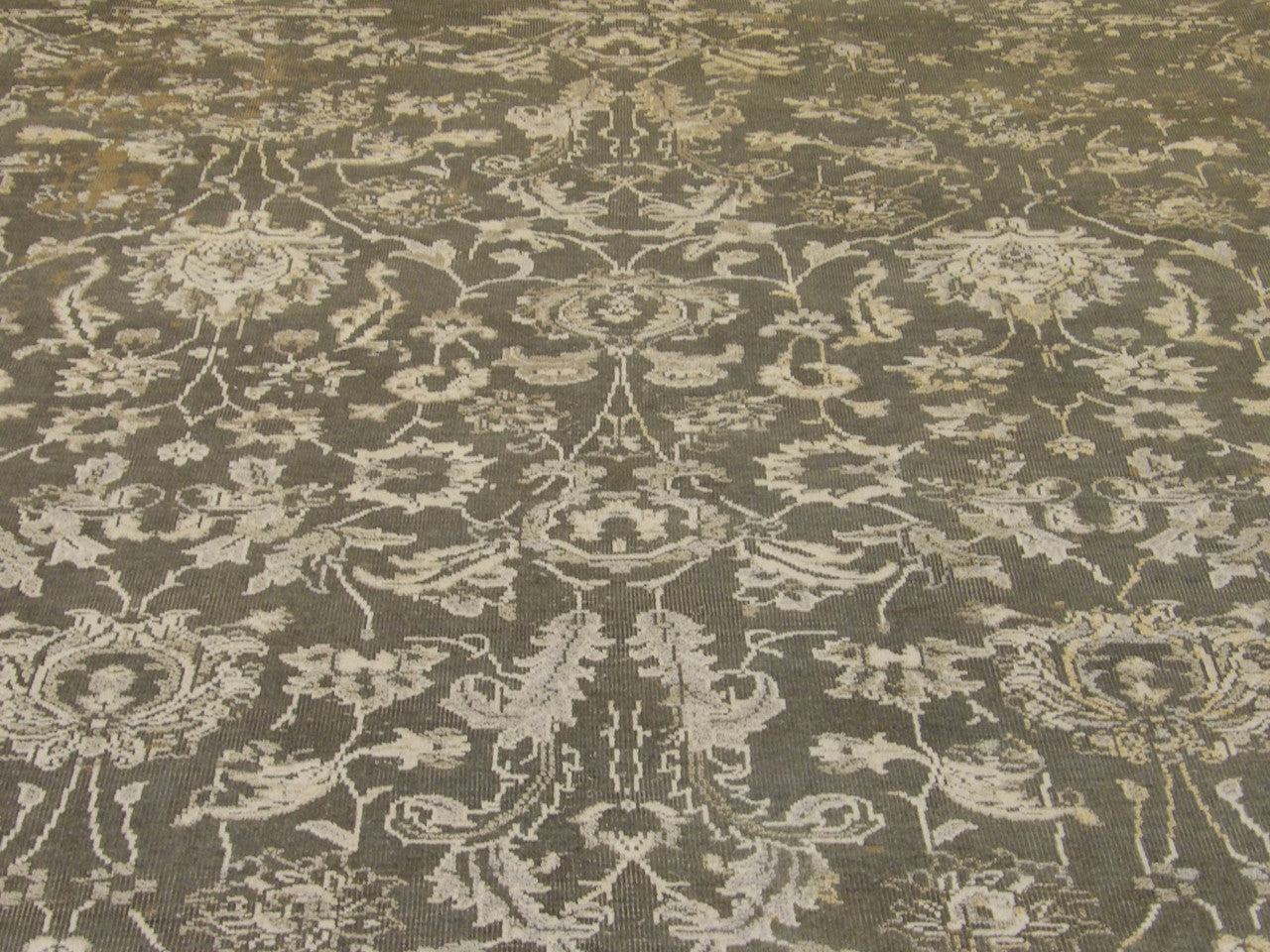 Back of Vintage Erase Design Low Pile Antique Wash hand-knotted rug