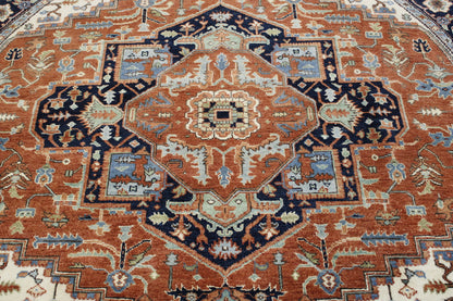 Back of Tribal Fine Sherapi hand-knotted rug