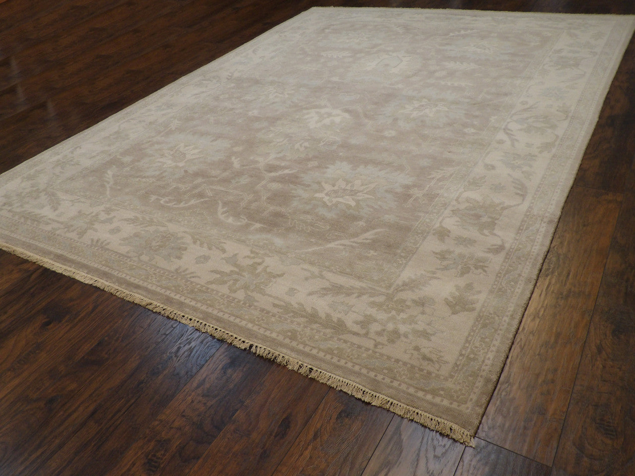 Oushak pattern detail, natural dye rug