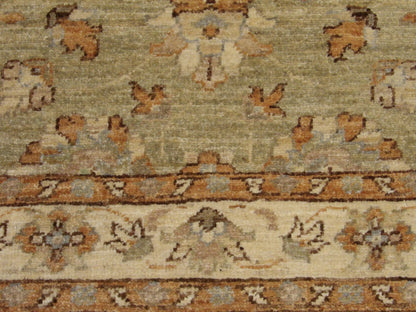 Oushak Chobi Natural Dye rug border detail