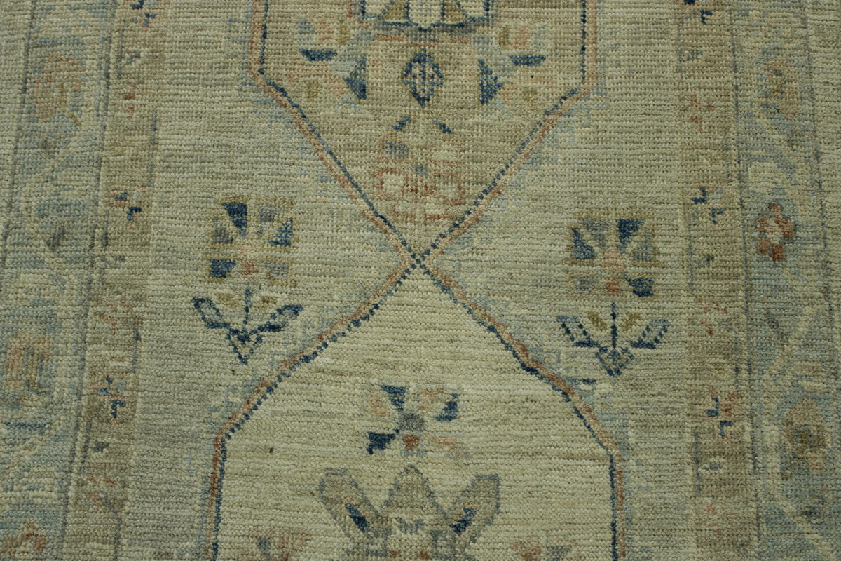 Back of Oushak Wash Chobi hand-knotted rug
