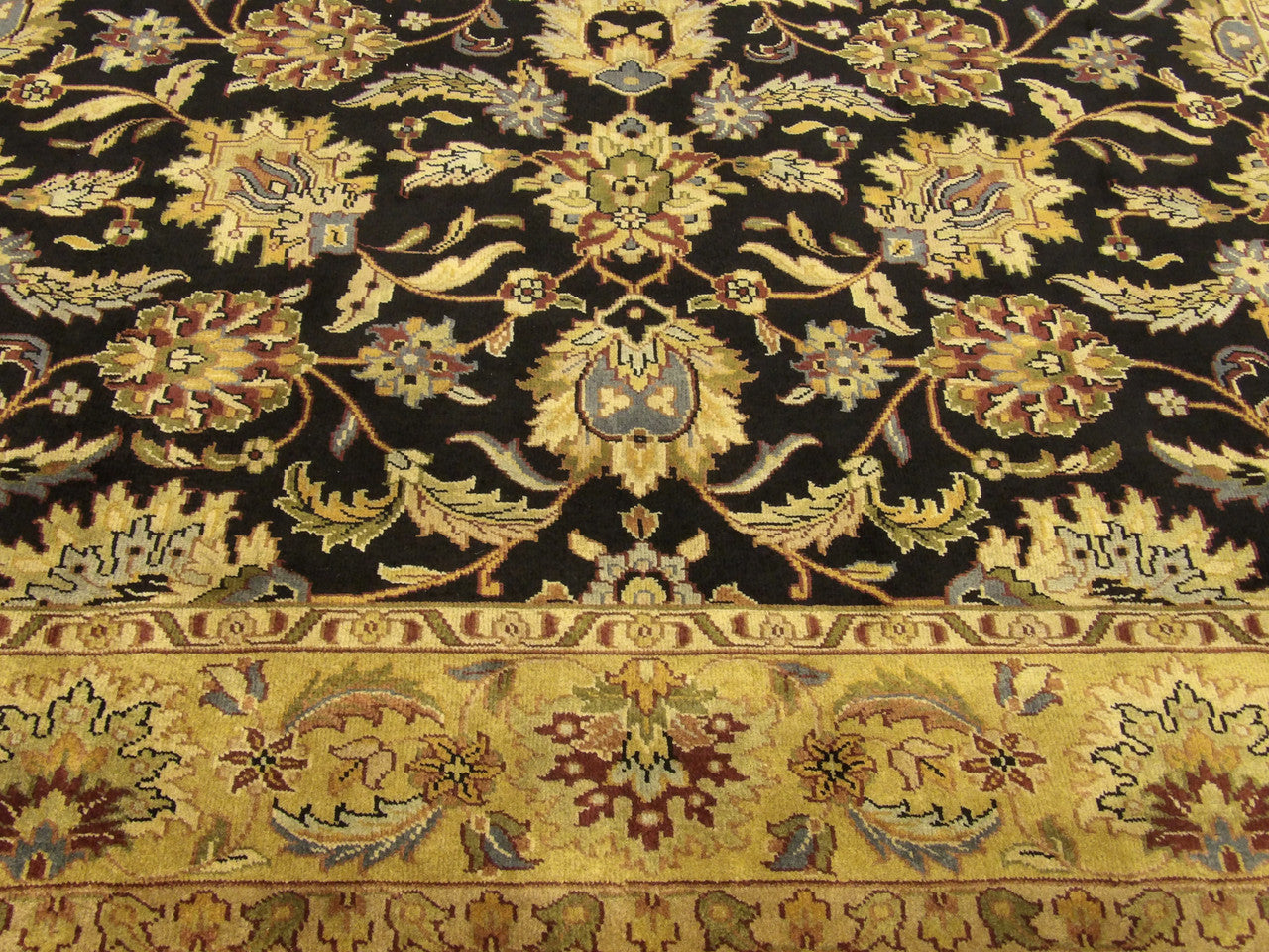 Jaipur Kashan Antique Wash rug border detail