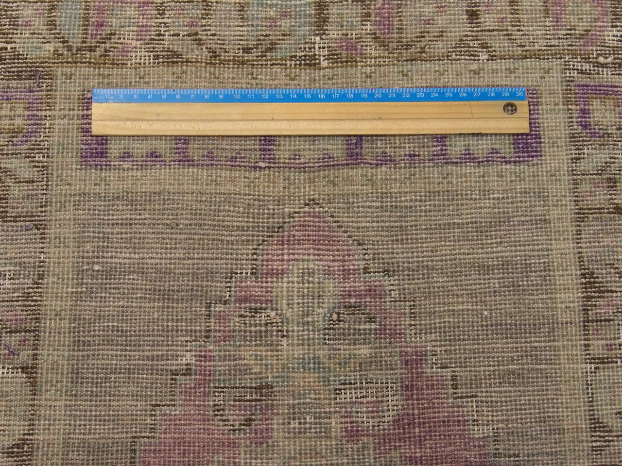 Brown & Pink Vintage Turk Anatolian Antique Yastik rug in room setting