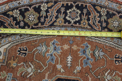Blue & Rust Tribal Fine Sherapi rug in room setting