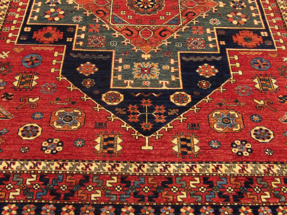 Tribal Khorjan Natural Dye rug border detail