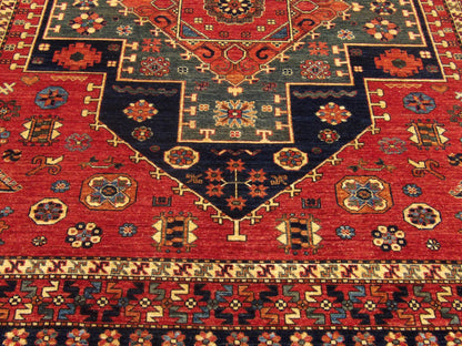Tribal Khorjan Natural Dye rug border detail