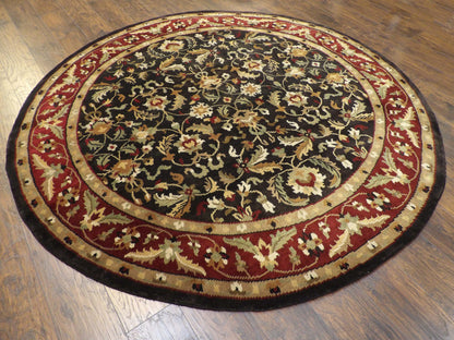 Full view of Indo Ziegler round rug
