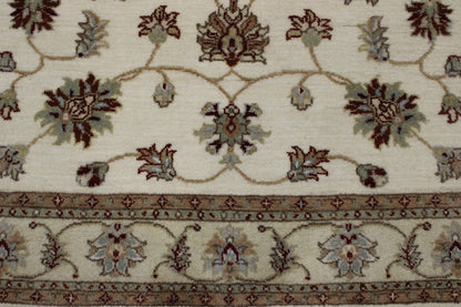 Back of Traditional Indo Agra Chobi hand-knotted rug