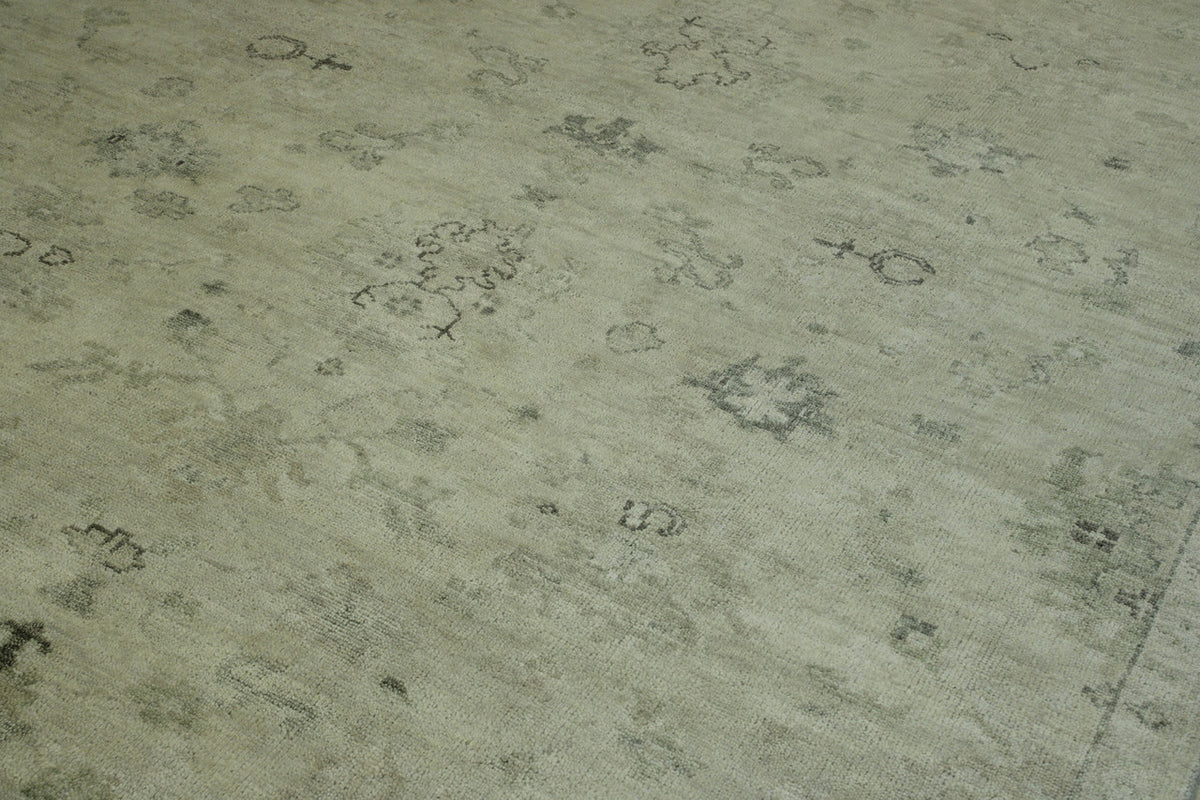 Back of Oushak Ziegler hand-knotted rug