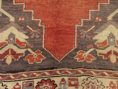 Antique Vintage Anatolian Khorasan rug border detail