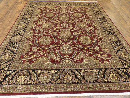 Fine Persian Kashan rug corner detail
