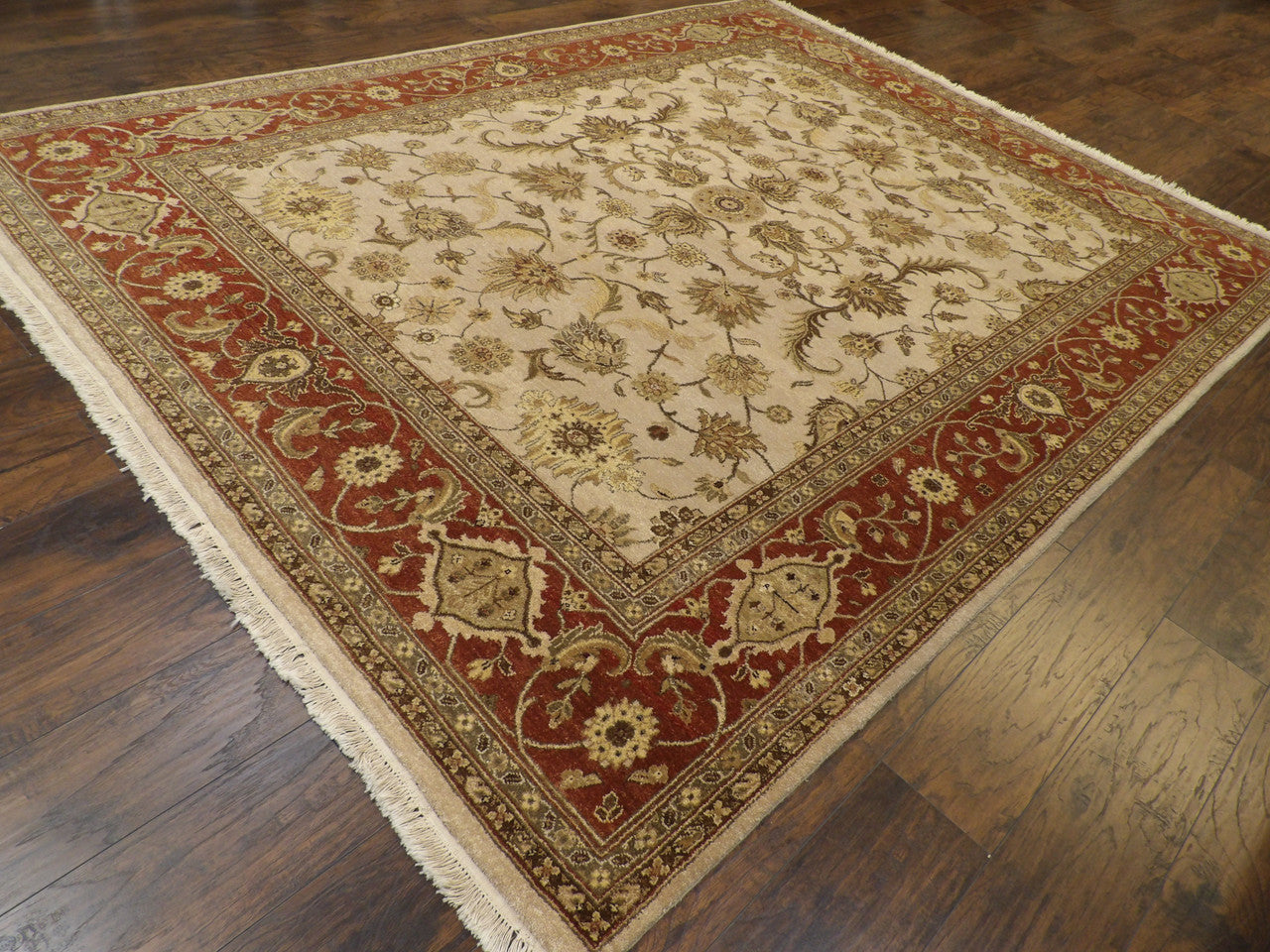 Chobie Oushak / Peshawar hand-knotted wool rug in Beige, 8'2" x 10'7", SKU w994