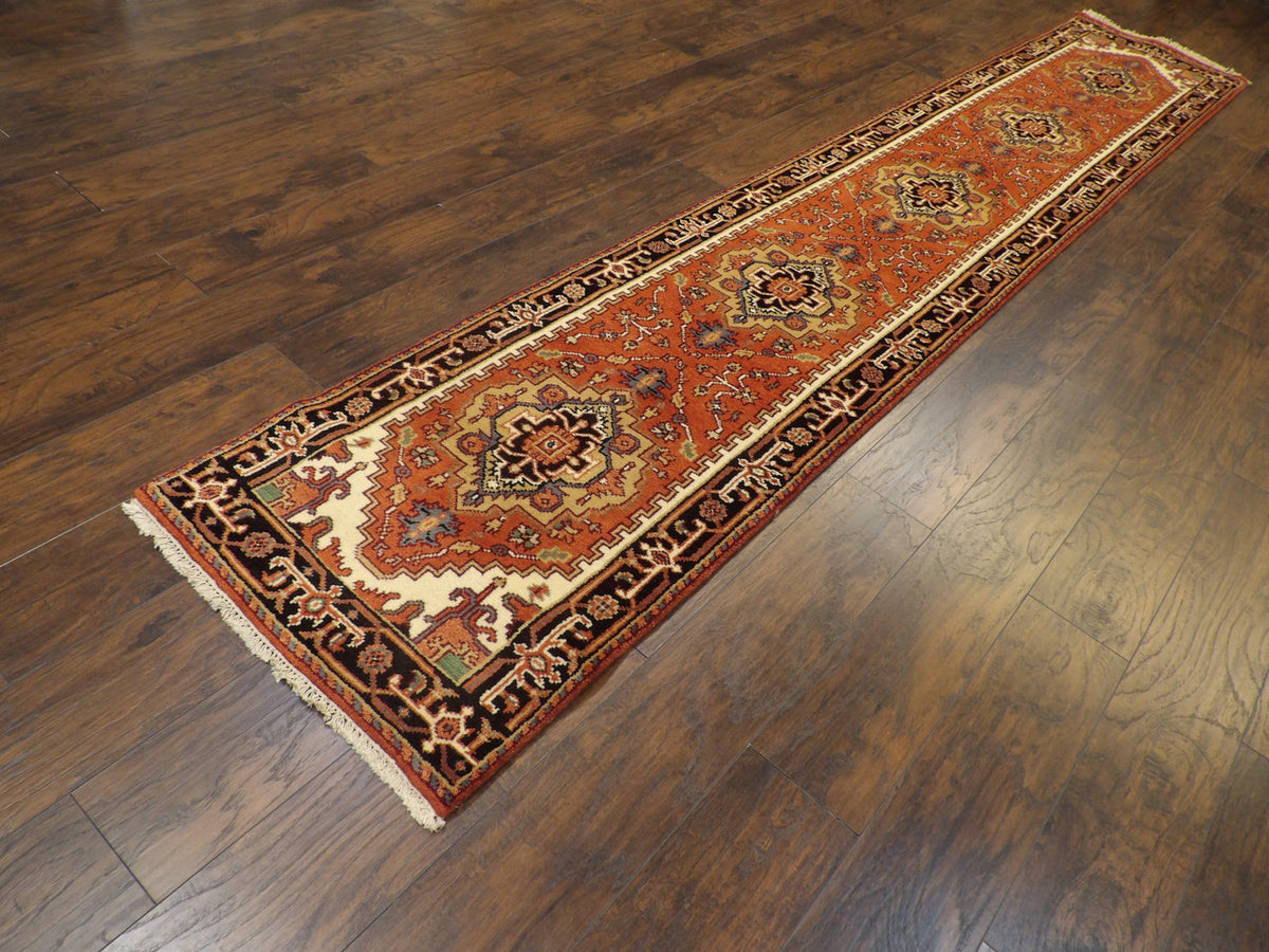 Full view of Tribal Heriz rug