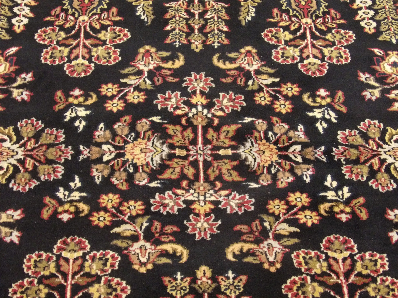 Back of Fine Persian Sharookh hand-knotted rug