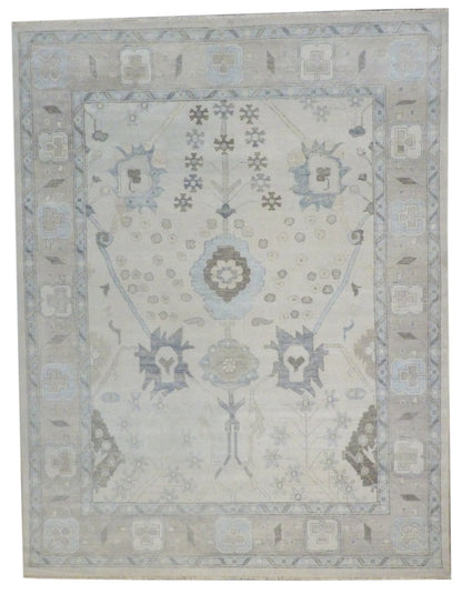 Turk Anatolian Oushak Wash hand-knotted wool rug in Brown & Beige, full view