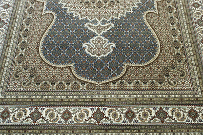 Traditional Fine Qum rug border detail