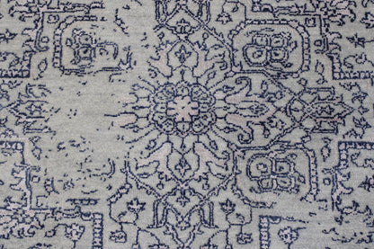 Back of Modern Abstract Broken Design hand-knotted rug