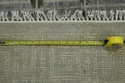 Gray & Beige Modern Sumack Weave rug in room setting