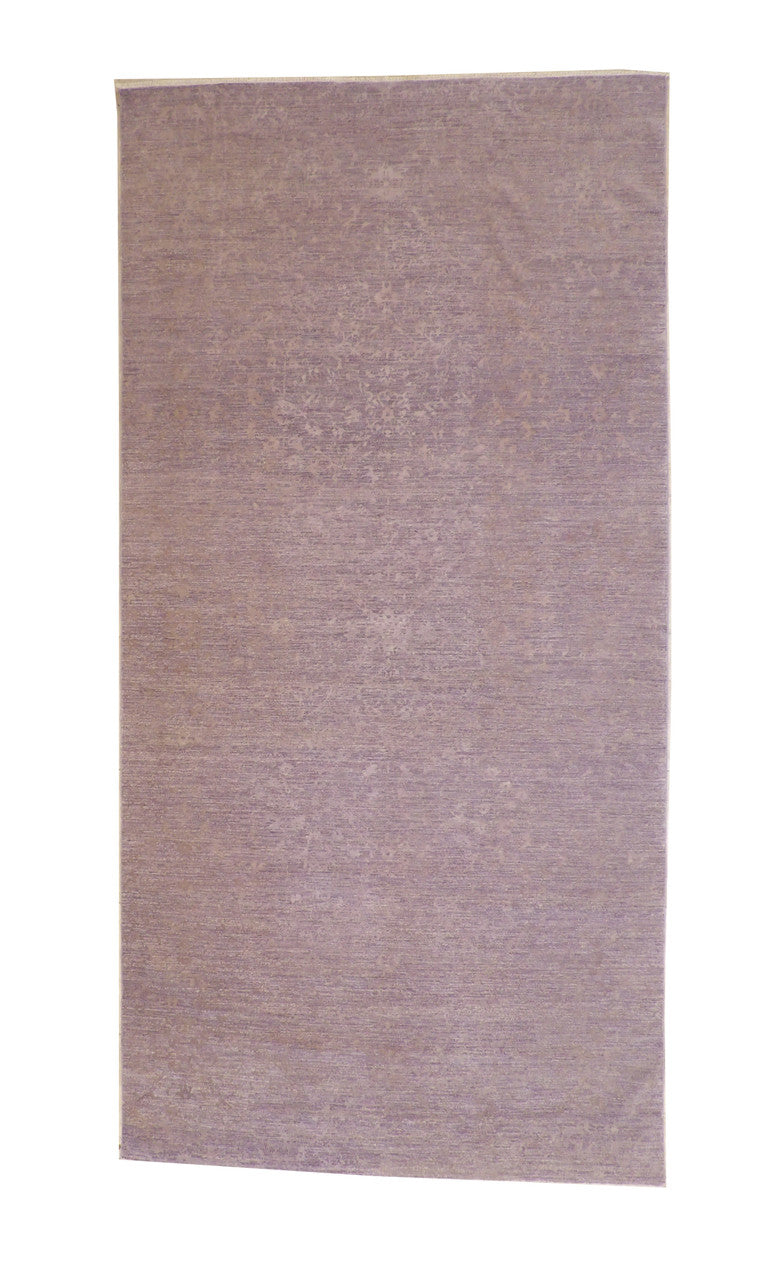 Oushak Bamiyan hand-knotted wool rug in Pink, full view