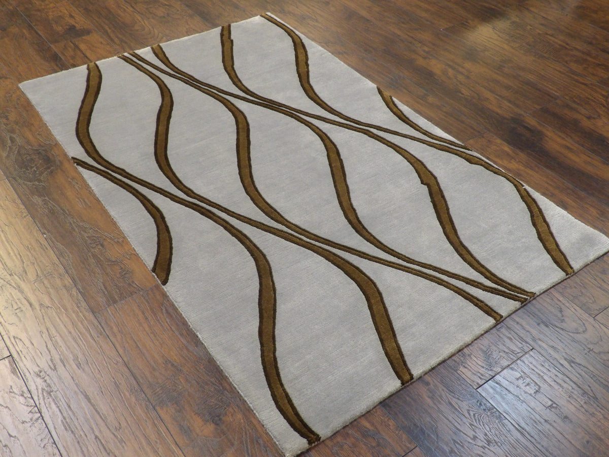 Full view of modern geometric rug