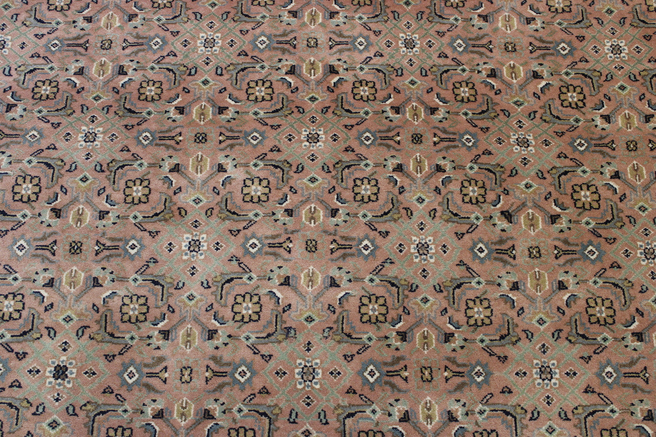Back of Traditional Indo Mir hand-knotted rug