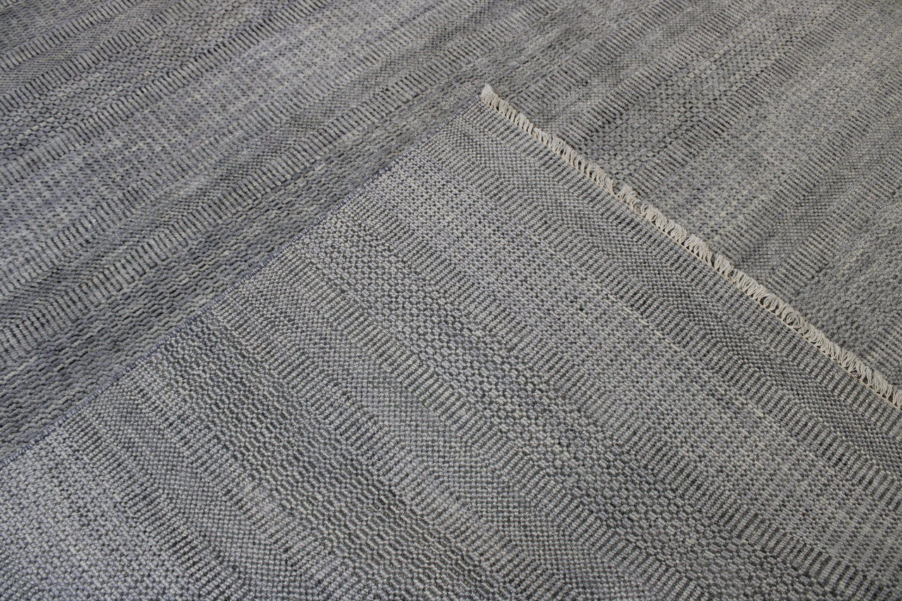 Back of Modern Grass Design hand-knotted rug
