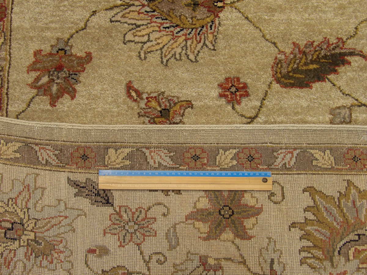 Chobie Oushak / Peshawar hand-knotted wool rug in Green, 7'10" x 9'9", SKU w933