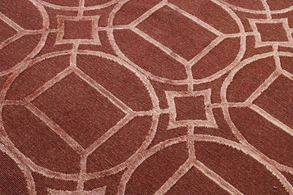 Modern Circle Design rug border detail