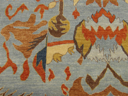 Moroccan Colorful Tribal Village Design rug border detail