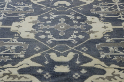 Oushak Ziegler rug border detail