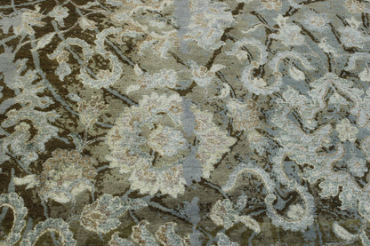 Back of Modern Abstract Design hand-knotted rug