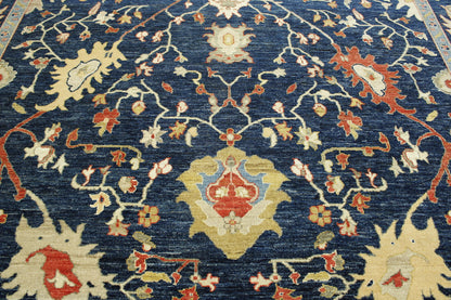 Oushak Chobi rug corner detail