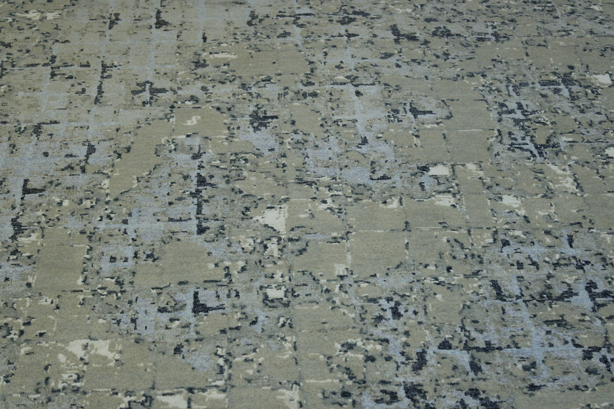 Transitional Abstract Design rug corner detail