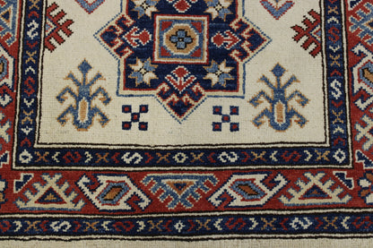 Full view of Tribal Super Kazak rug