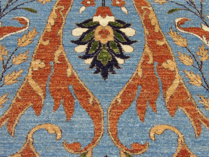 Transitional Ikat Design Natural Dye rug border detail