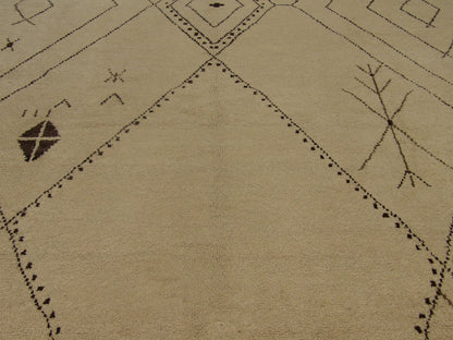 Moroccan Tulu Design Shaggy High Pile rug border detail