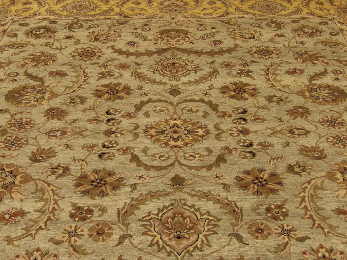 Back of Fine Ziegler Tie Dye hand-knotted rug