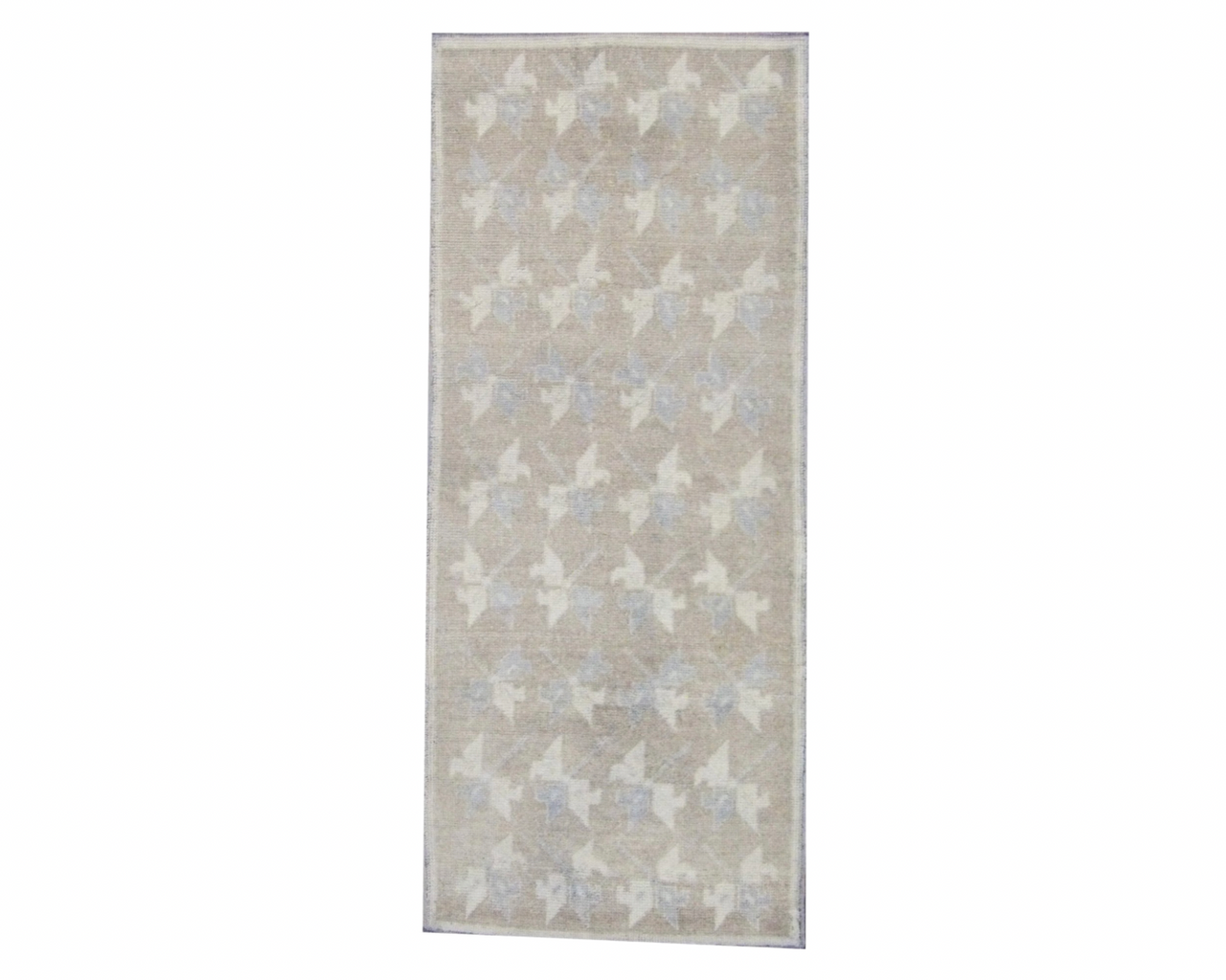 Anatolian Vintage Oushak hand-knotted wool rug in Brown & Beige, full view