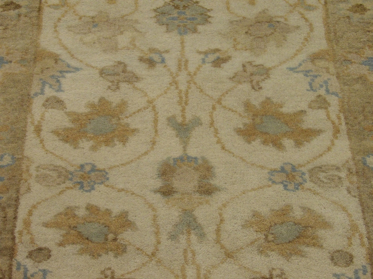 Back of Turk Oushak Natural Dye hand-knotted rug