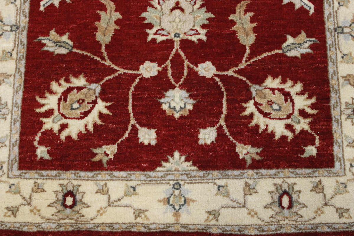 Traditional Indo Ziegler Chobi rug border detail