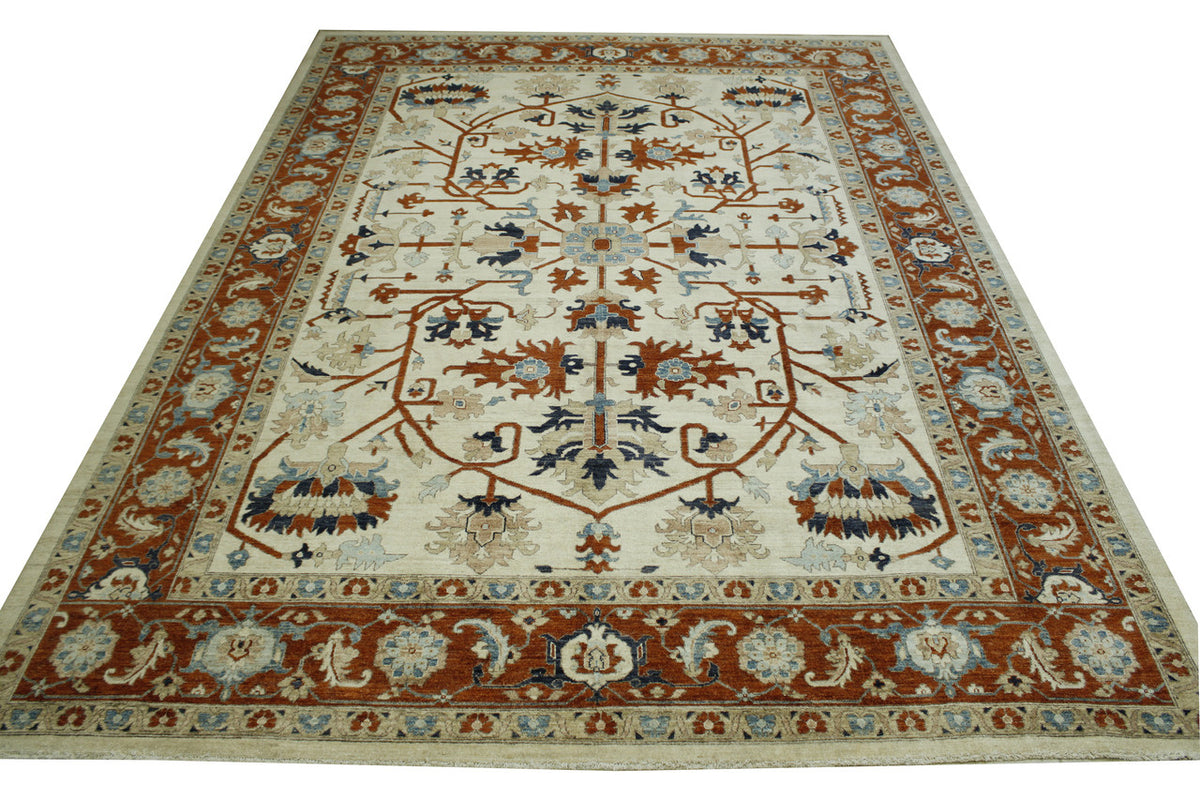 Full view of Tribal Fine Floral Sherapi rug