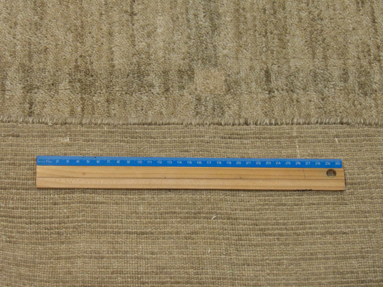 Green Modern Loom-Knotted rug in room setting