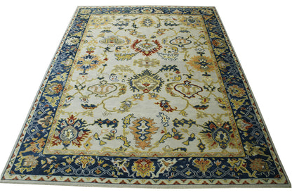 Oushak Colorful Ziegler pattern detail