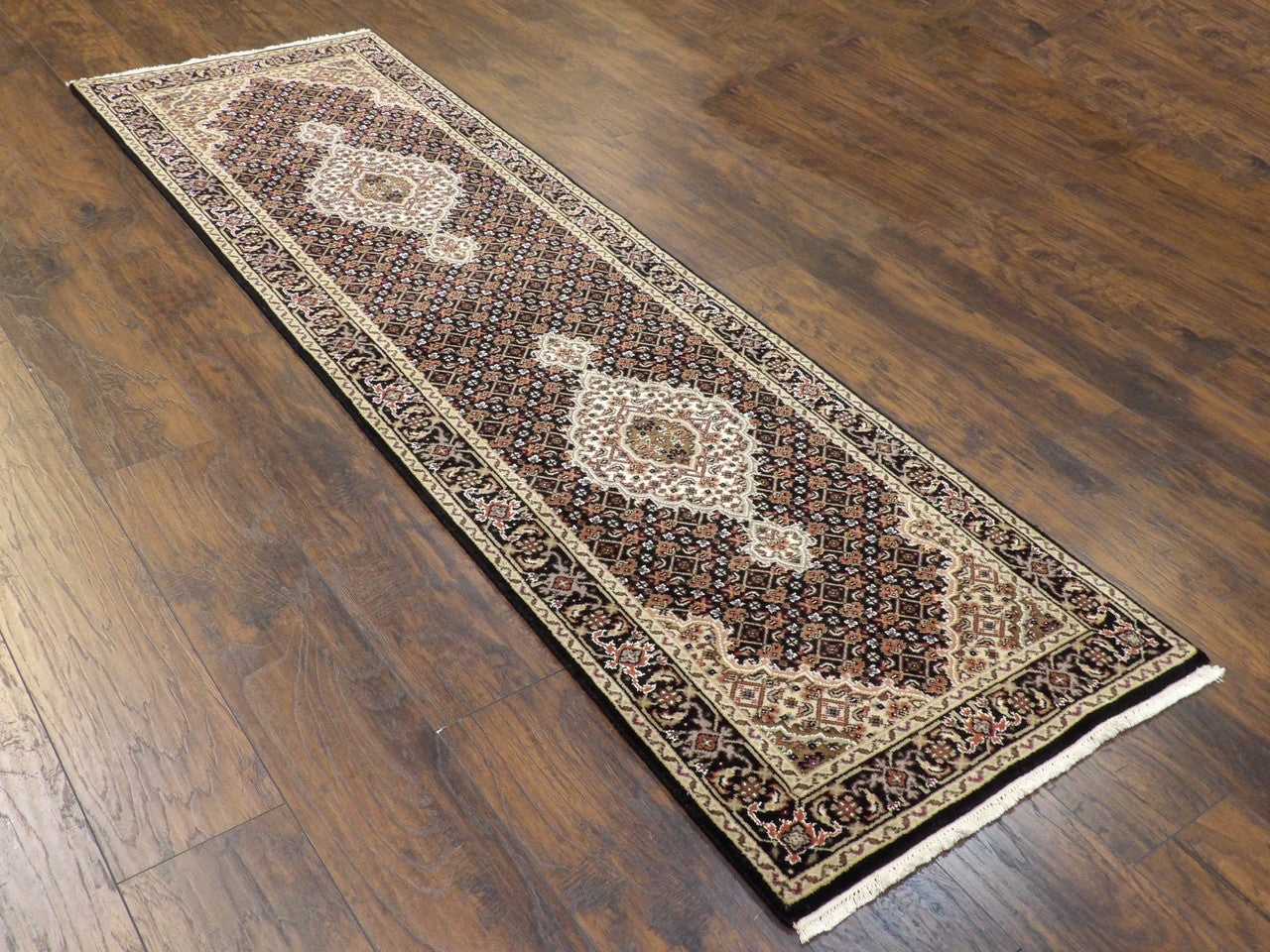 Full length view of Persian Tabriz runner